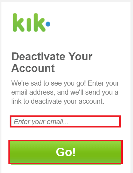 how to permanently delete your kik messenger account