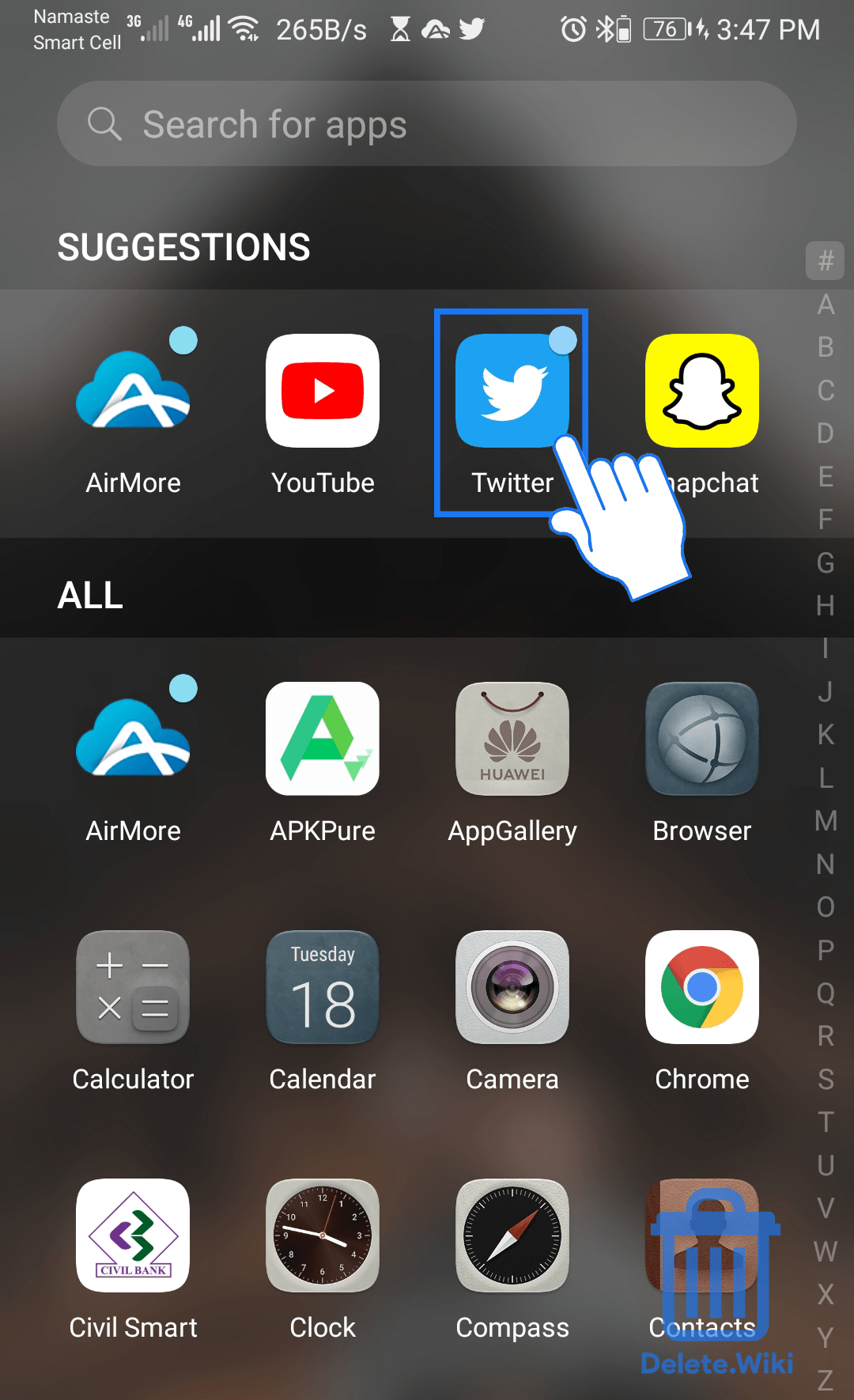 airmore app wont delete