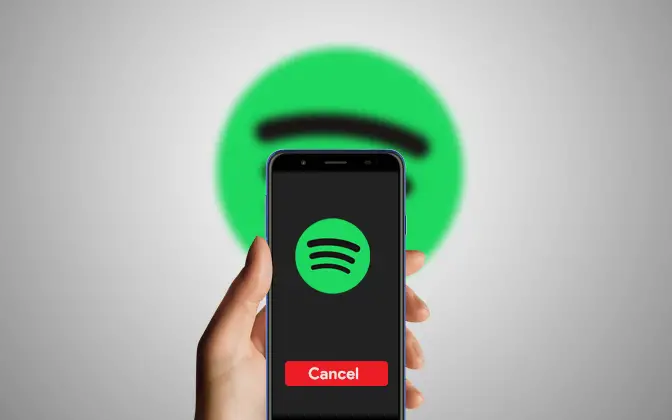 how to cancel spotify premium from mobile app