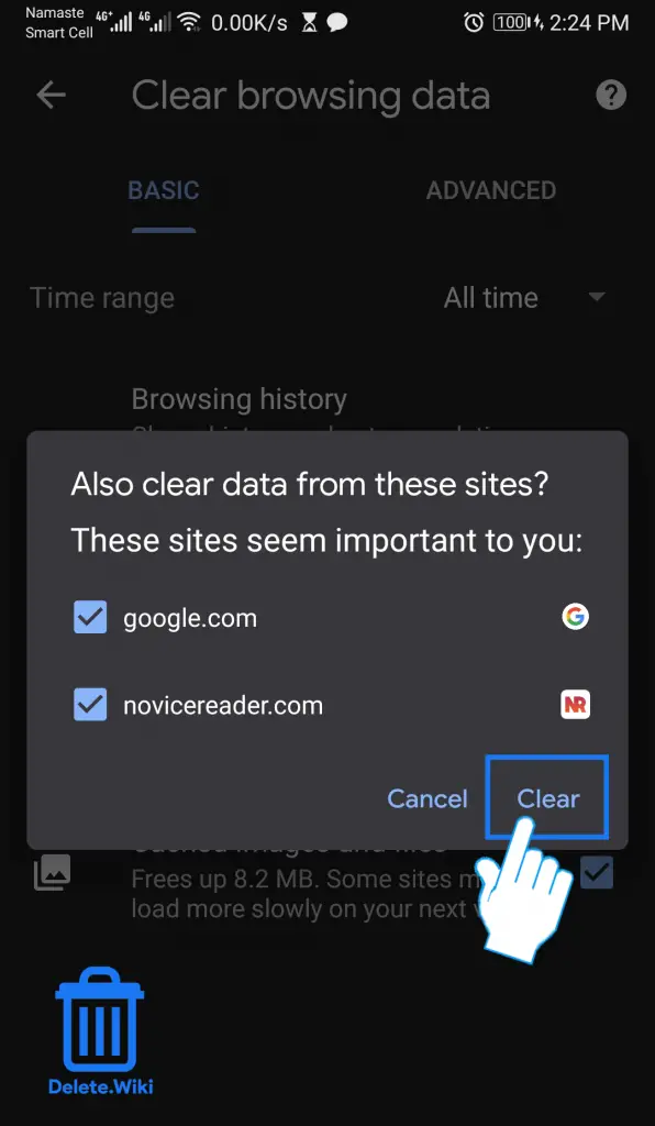 microsoft edge clear cache and cookies
