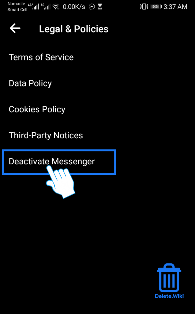 how do i deactivate messenger