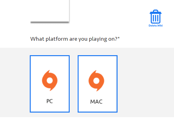 Selec PC or Mac