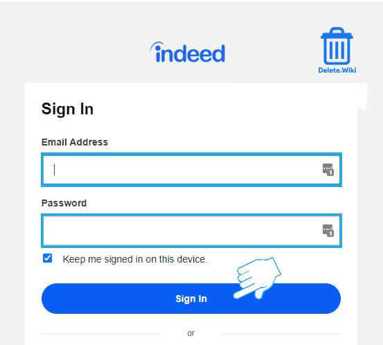 Sign in to Indeed