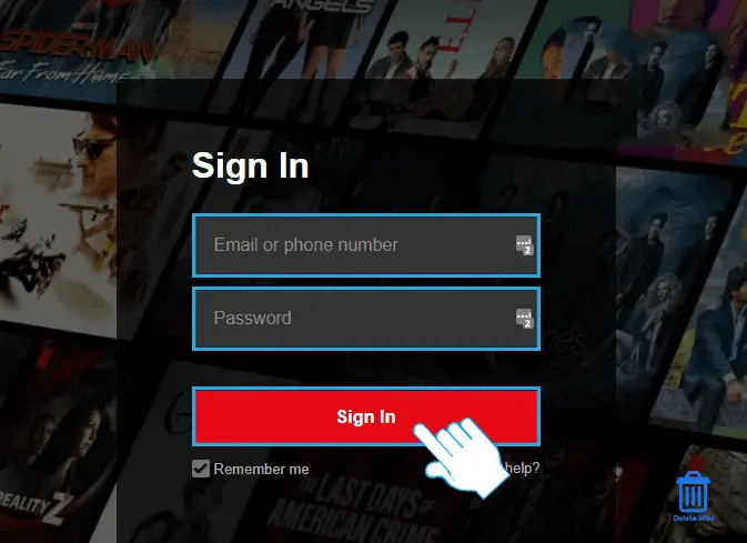 Sign in to Netflix