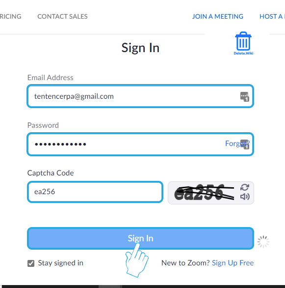 Sign in to Zoom