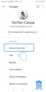 Tap on Account Service