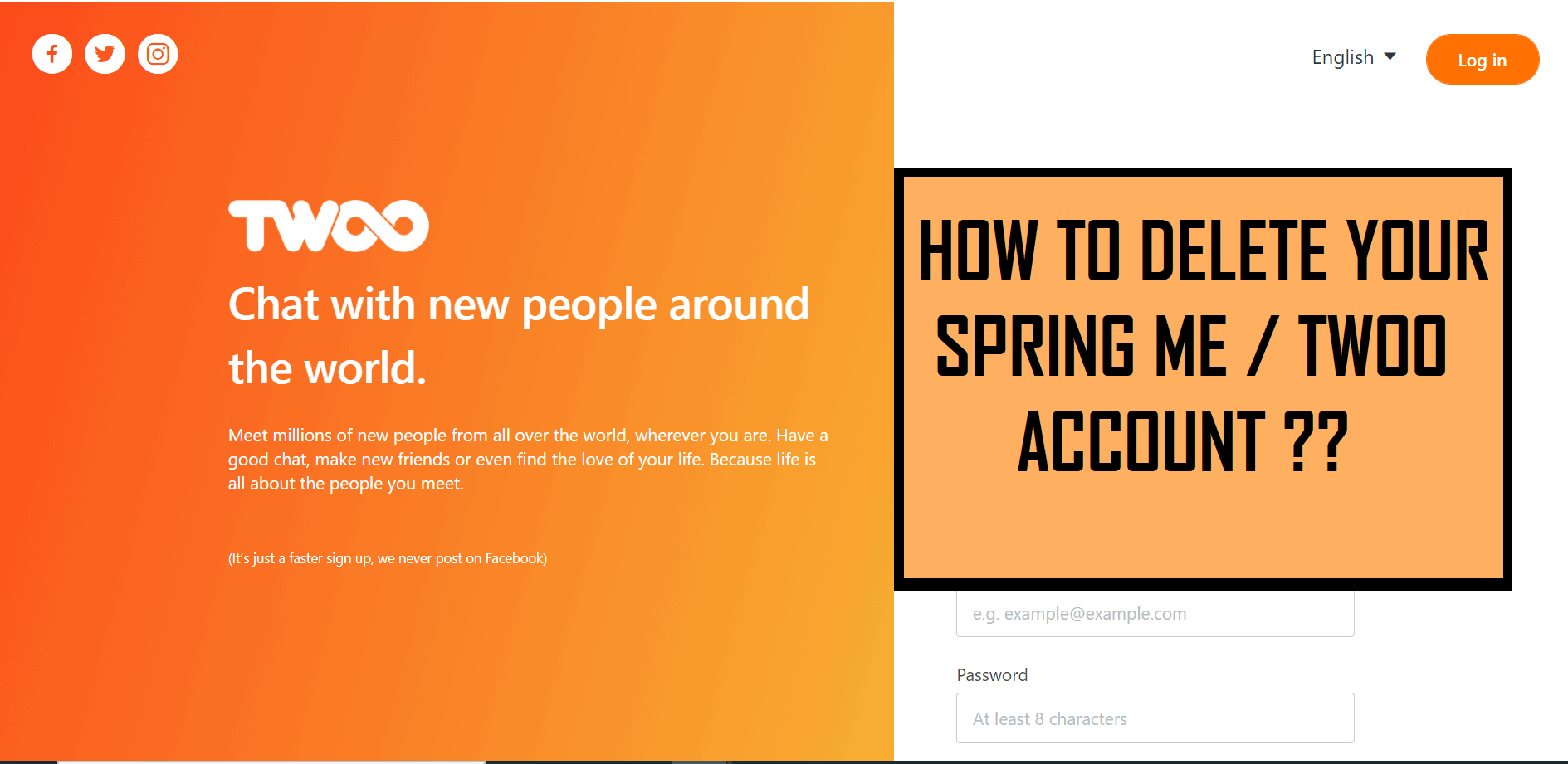 How to delete your Spring Me account