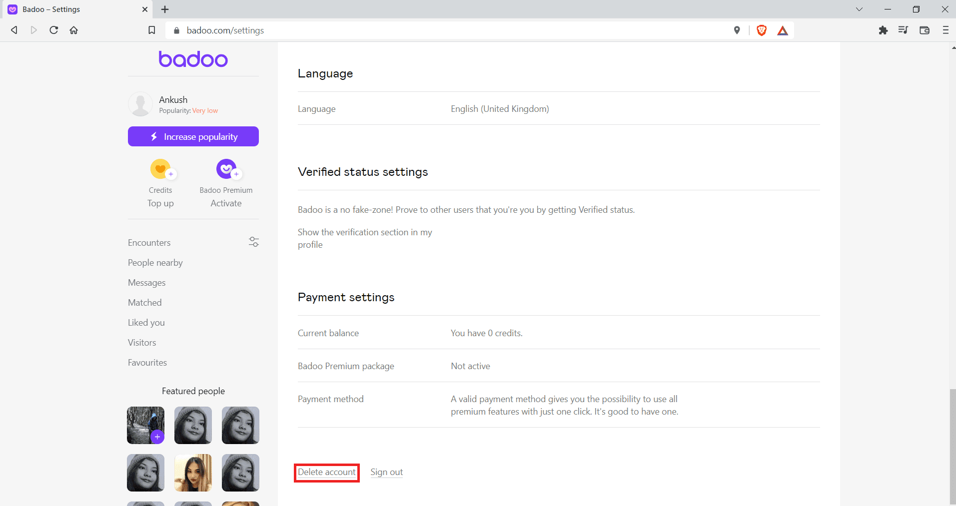 Badoo profile deleted how to find