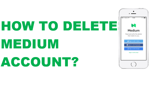 how to delete the medium account