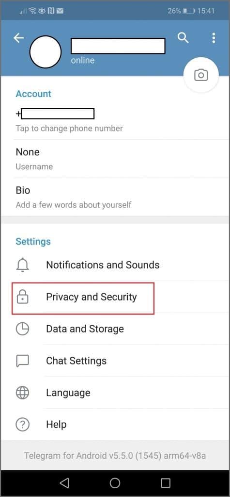 privacy and security to delete everything on telegram